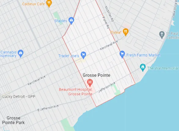 grosse pointe map