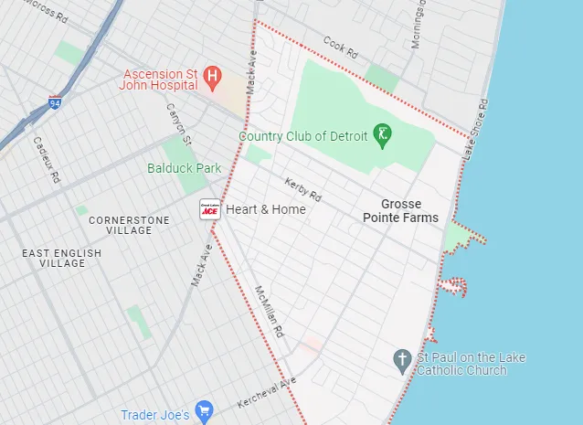 grosse pointe farms map