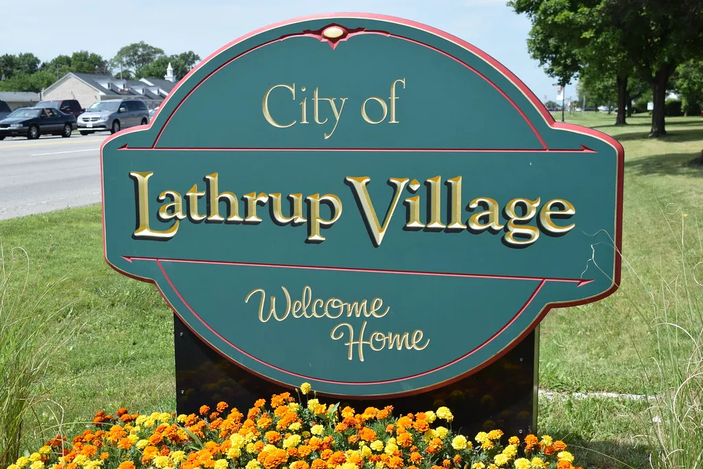 Lathrup Village city sign