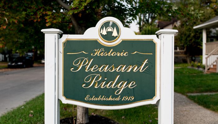 Pleasant Ridge city sign
