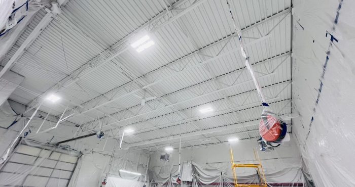 Commercial Ceiling Painted with Dryfall
