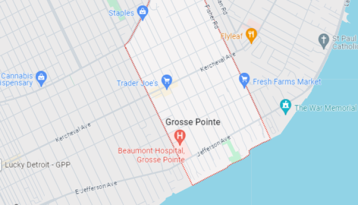 grosse pointe map